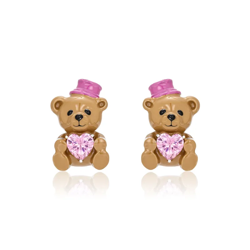 GEMOLA Synthetic Cubic Zirconia Clip On Earrings Women's-0