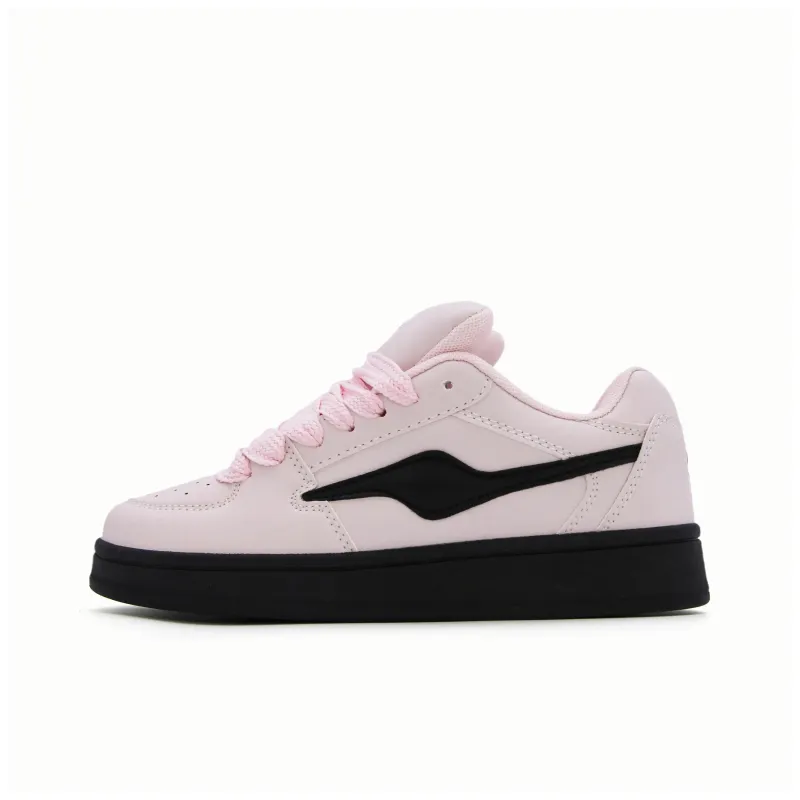 Teddy Bear Collection Coverage Anti Slip And Wear Resistant Lightweight Low Top Skateboard Shoes Women's Black Pink-1