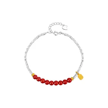 MAGICPOLE 925 Sterling Silver Glass Bracelets Women's Silver