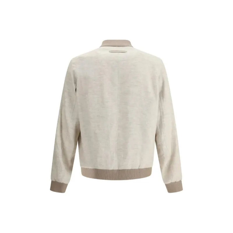 Ermenegildo Zegna Zipped Bomber Jacket-1