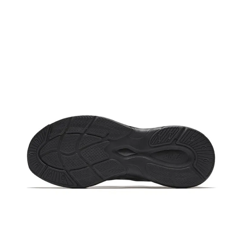 Anta Pulse Cushioned Abrasion Resistant Slip Resistant Low Top Casual Shoes Men's Black-4
