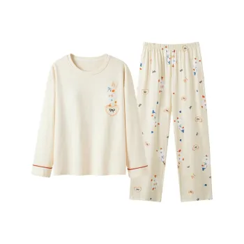 ZAO FU NIAO Pajama Set Women's Dynamic Yellow