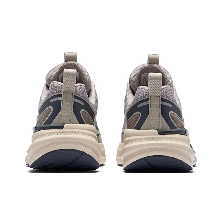 Erke Vertical And Horizontal 1.0 Running Shoes Men Low Top Warm Mist Gray Carbon Gray-3