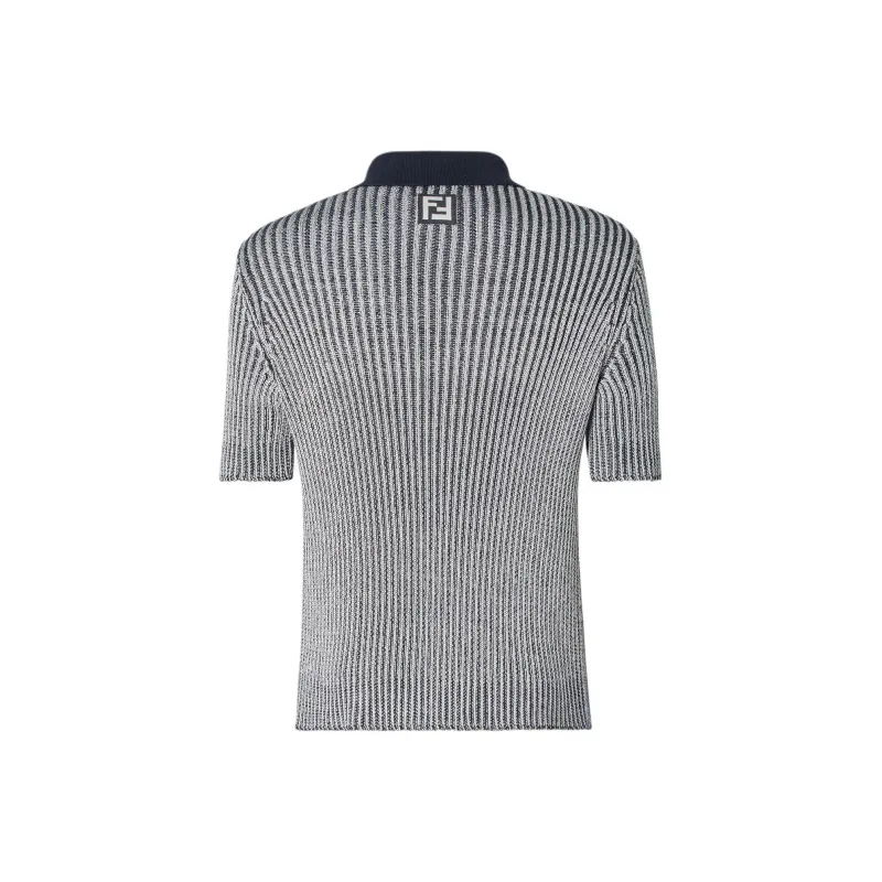 FENDI Striped Polo Shirt-1