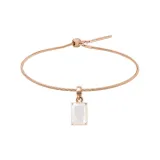Mother of Pearl Block Pendant with Snake Chain