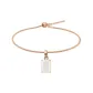 Mother of Pearl Block Pendant+Snake Chain