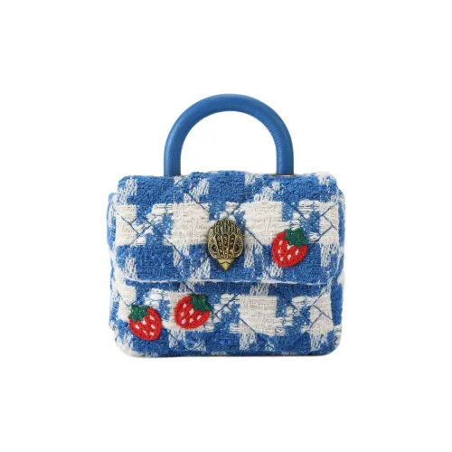 Kurt Geiger London Kensington Fabric Shoulder Bag Crossbody Bag Handbag Micro Women's Blue & White