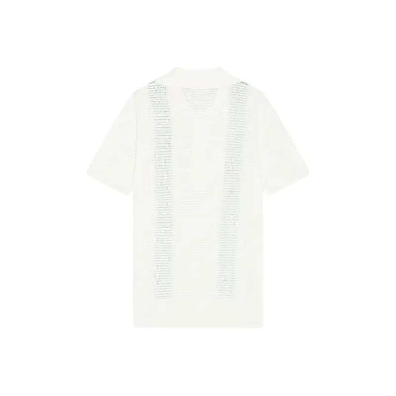 Frescobol Carioca Clemente Striped Crochet Polo Shirt-1