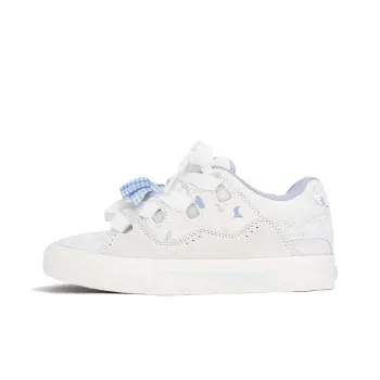 Topland Abrasion Resistant Low Top Skateboard Shoes Unisex White Blue