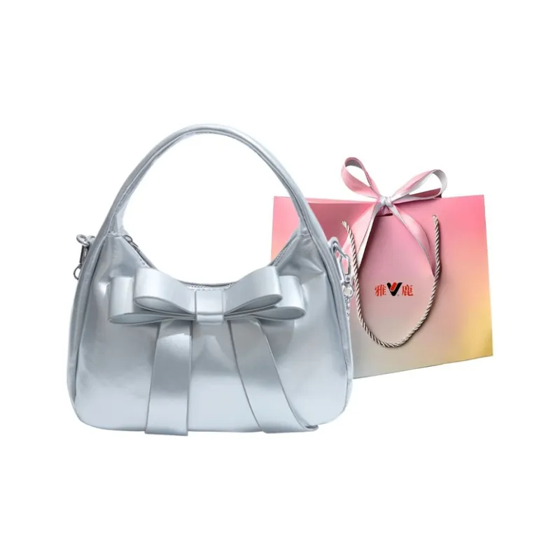 Yalu PU Shoulder Bag, Crossbody Bag, Handbag Regular Women's Silver/Black/Pink/White-0