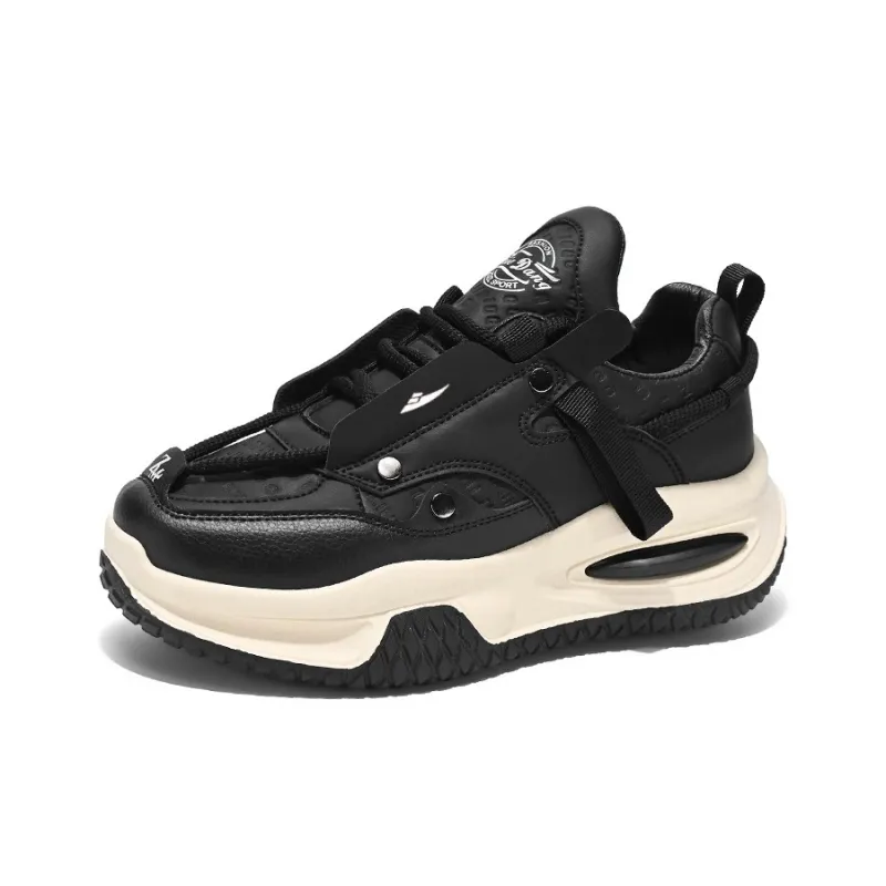 Kuding Cushioned Slip Resistant Abrasion Resistant Low Top Chunky Sneakers Men's-5