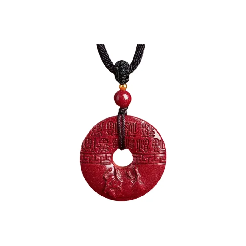 Lingxiang Yurun Cinnabar Necklaces Unisex-7