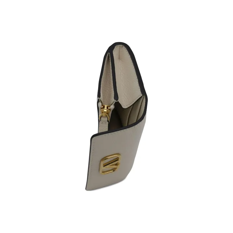 Valentino GARAVANI Cattle Leather Wallet Women's Gray-2