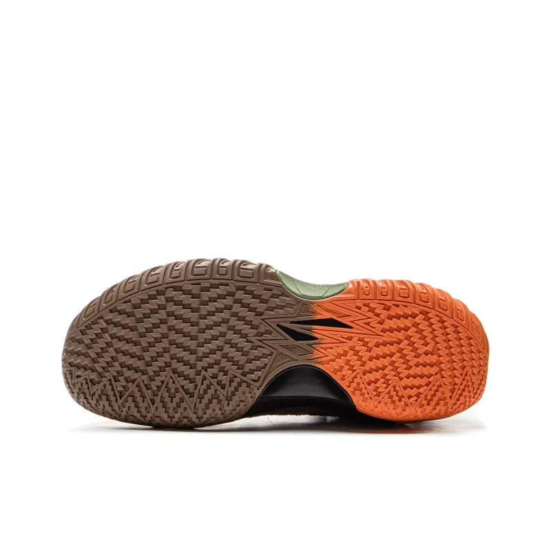 LiNing Jie Ao 2 Anti Slip And Wear Resistant Breathable Low Top Basketball Shoes Men's Brown Green-5