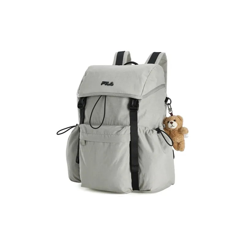 FILA Fabric Backpack Regular Unisex Morning And Evening Gray Khaki-1