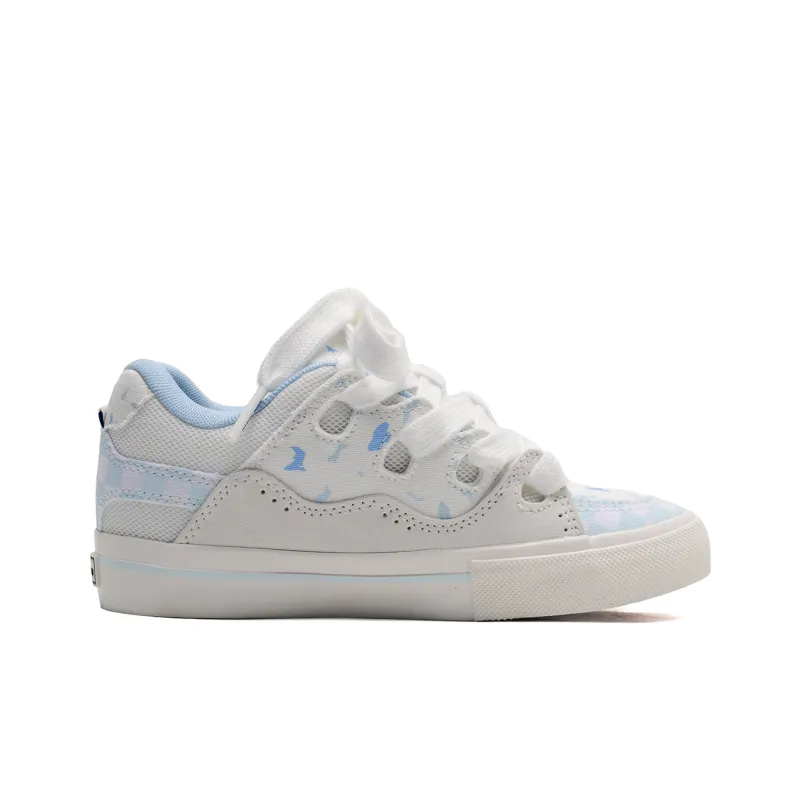 OAOQ Anti-Slip Wear-Resistant Breathable Lightweight Cushioning Low-Top Skateboard Shoes Women's White Green-10