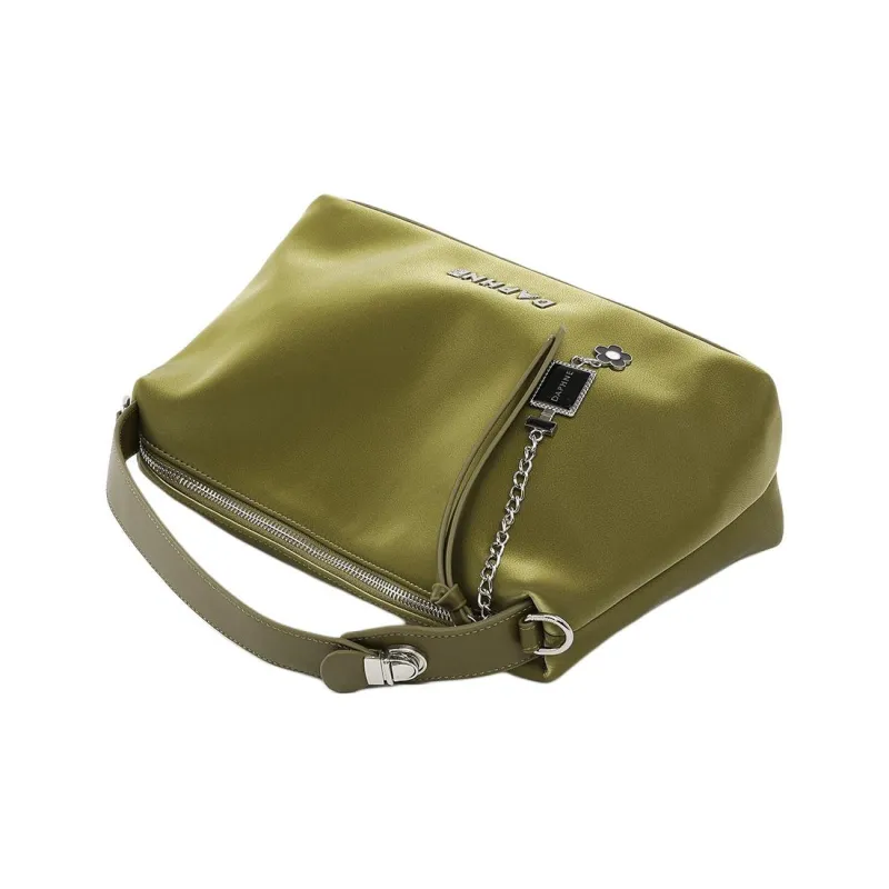 DAPHNE PU Handbag Regular Women's Black/Green-7