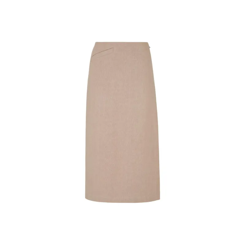 FENDI Linen Midi Skirt-1
