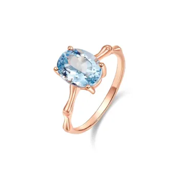 IL&CO. Aquamarine Rings Women's