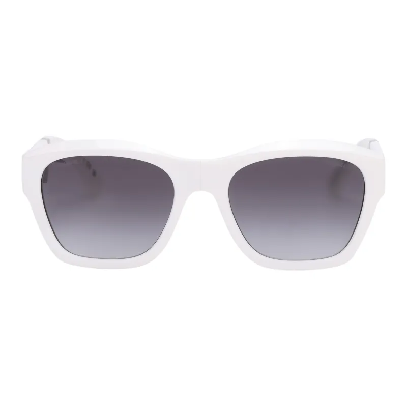 CHANEL Injection Molded Irregular Shape Sunglasses Women's White-1
