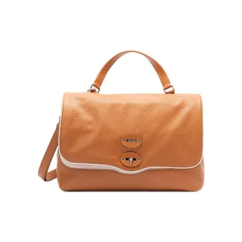 Zanellato Postina Leather Shoulder Bag, Crossbody Bag, Handbag Medium Size Women's Tan
