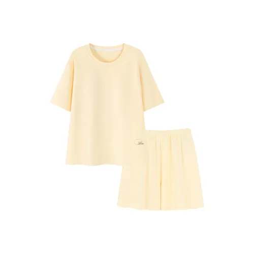 MADALLO Pajama Set Women's Light Yellow