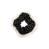 Black with White Dot Hair Tie