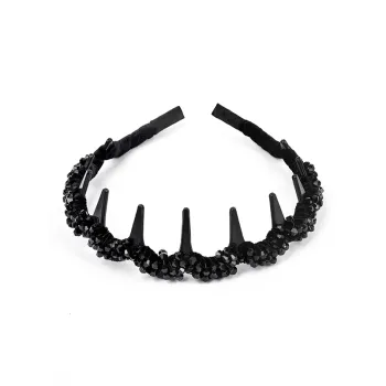 Black Tones Velour Headbands Women's