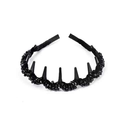 Black Tones Velour Headbands Women's