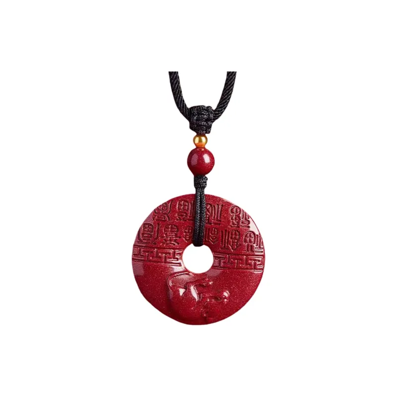 Lingxiang Yurun Cinnabar Necklaces Unisex-0