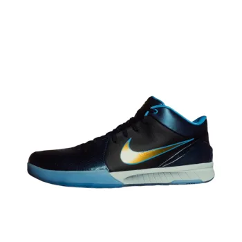 Nike Zoom Kobe 4 Anti Slip Wear Resistant Low Top Basketball Shoes Unisex Blue Black