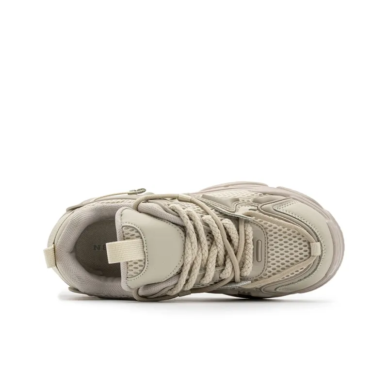 N6K8 Wear Resistant Height Increasing Low Top Chunky Sneakers Unisex-9