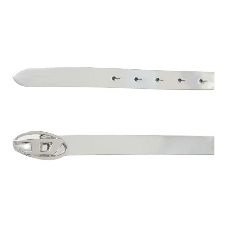 DIESEL Leather Belts Women's Silver 2CM-2