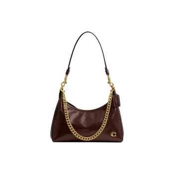 COACH Juliet Leather One Shoulder Handbags Large Size Women's Maple