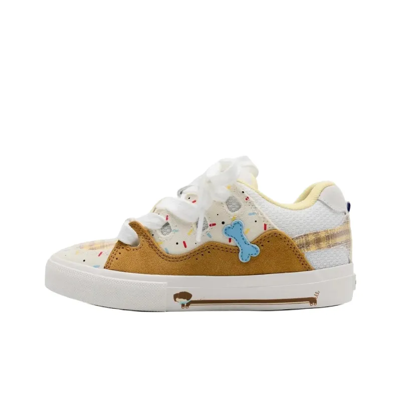 T628 Classic Vintage Puffy Shoes Abrasion Resistant Lightweight Slip Resistant Low Top Skateboard Shoes Women's-27