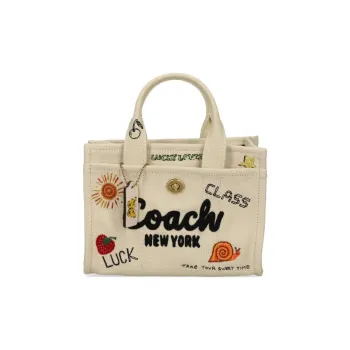 COACH Cargo Canvas Bag, Tote Bag, Shopping Bag, Shoulder Bag, Handbag Regular Women's Light Beige