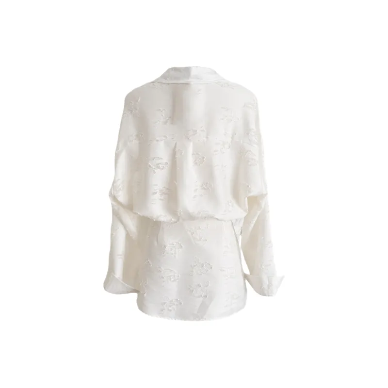 Udon House Long Sleeved Dress Women's Moon White-1