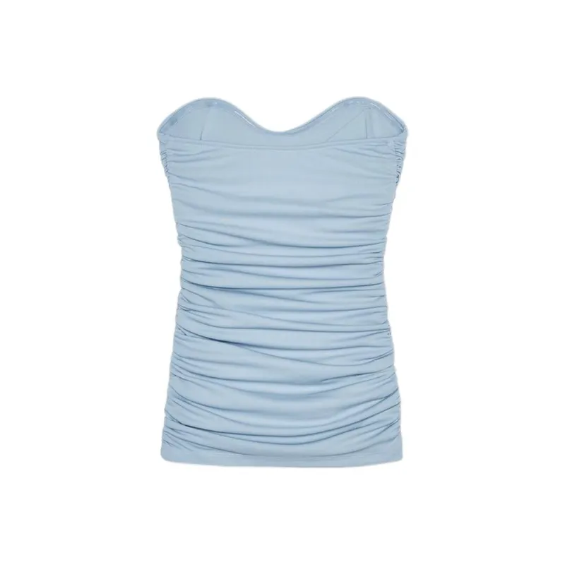 ZARA Strapless Top Women's Medium Blue-1