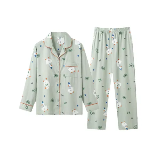 ZAO FU NIAO Pajama Set Women's Relax Green
