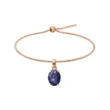 Lapis Lazuli Bead Pendant+Snake Chain
