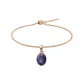 Lapis Lazuli Bead Pendant+Snake Chain