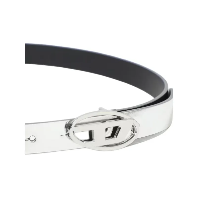 DIESEL Leather Belts Women's Silver 2CM-3