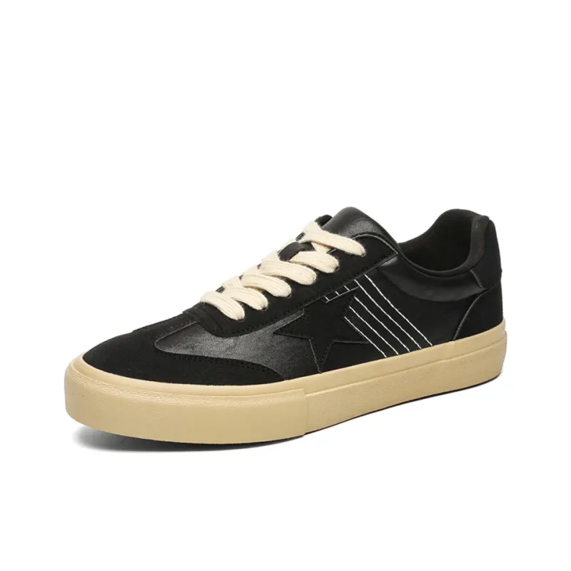 OUGLEMEN Slip Resistant Cushioning Impact Resistance Abrasion Resistant Low Top Skateboard Shoes Men's Box-7