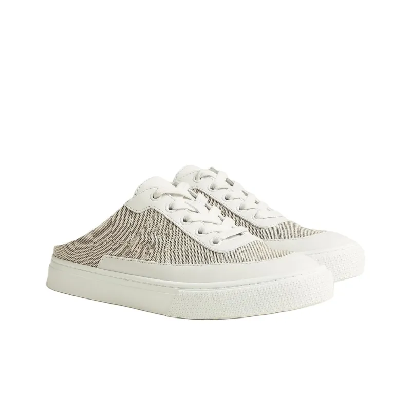 HERMES Wrap toe Slippers Women's Gray-2