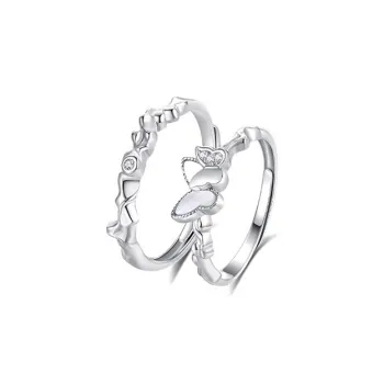 Heart To Heart S999 Fine Silver Rings Unisex