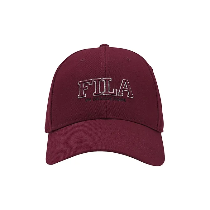FILA ORIGINALE Cotton Baseball Caps Women's Tipsy Burgundy-0
