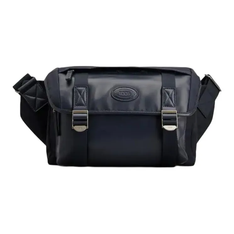 TOD'S Nylon Messenger Bag, Crossbody Bag, Shoulder Bag Trumpets Men's Blue-0
