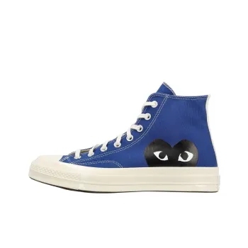 Comme Des Garçons x Converse Chuck 70 Anti Slip Wear Resistant High Top Canvas Shoes Unisex Blue