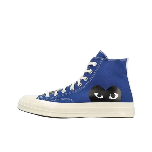 Comme Des Garçons x Converse Chuck 70 Anti Slip Wear Resistant High Top Canvas Shoes Unisex Blue