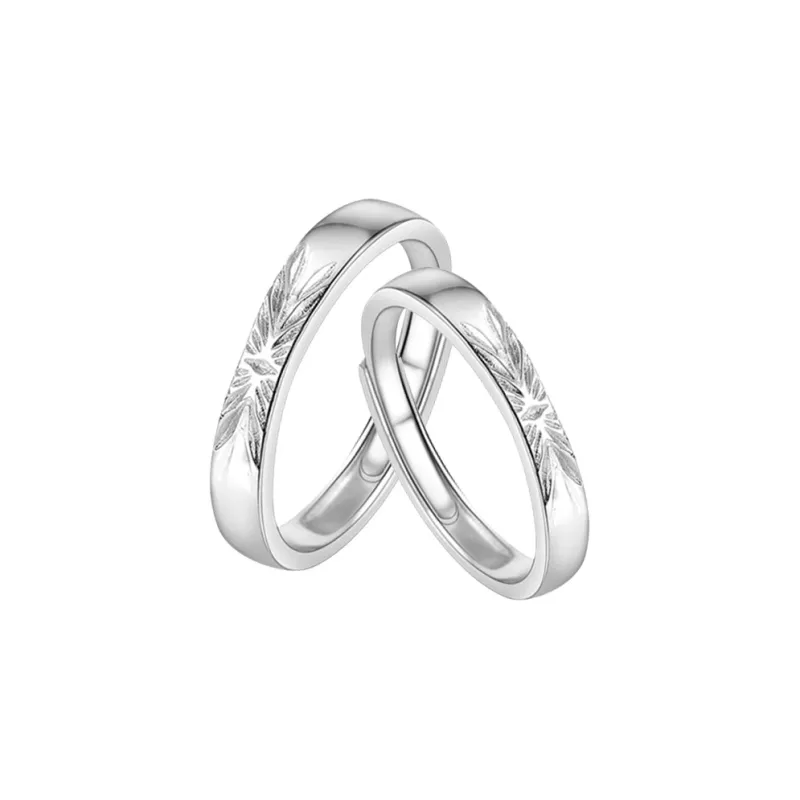 VIVIWELL 999 Fine Silver Rings Unisex-0